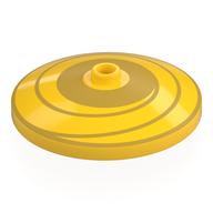 Dish 4 × 4 Inverted with Gold Swirl print Gelb