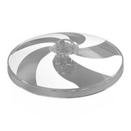 Dish 4 × 4 Inverted with Open Stud [Radar] with White Swirls print Trans-Clear