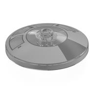 Dish 4 × 4 Inverted with Open Stud [Radar] with Light Bluish Grey Cockpit print Transparent