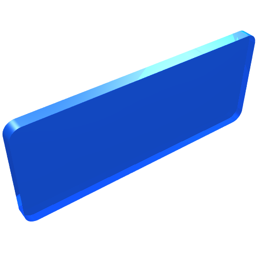 Glass for Panel 3 × 6 × 6 with Window Trans-Dark Blue