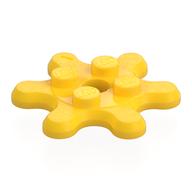 Plate Special 2 × 2 Splat Gear, 6 Teeth Gelb