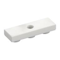 Tile Special 1 × 3 Inverted with Center Hole White