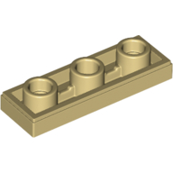 Tile Special 1 × 3 Inverted with Center Hole Tan