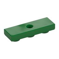 Tile Special 1 × 3 Inverted with Center Hole Green