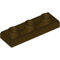 Tile Special 1 × 3 Inverted with Center Hole Dark Brown