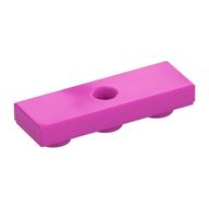 Tile Special 1 × 3 Inverted with Center Hole Dark Pink