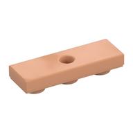 Tile Special 1 × 3 Inverted with Center Hole Nougat