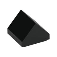 Brick Sloped Double 45° 1 × 1 Black