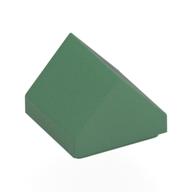 Brick Sloped Double 45° 1 × 1 Sand Green