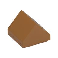 Brick Sloped Double 45° 1 × 1 Medium Nougat