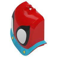 Windscreen 8 × 6 × 3 with Bar Handle and Mudguard, Medium Azure Fender, Spider-Man Eyes print Red