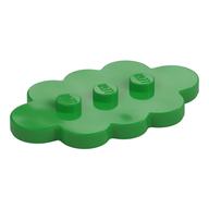 Plate Special 3 × 5 Cloud with 3 Center Studs Hellgrün