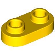 Plate Special 1 × 2 Rounded with 2 Open Studs Yellow