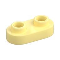 Plate Special 1 × 2 Rounded with 2 Open Studs Bright Light Yellow