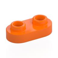 Plate Special 1 × 2 Rounded with 2 Open Studs Orange