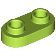 Plate Special 1 × 2 Rounded with 2 Open Studs Lime
