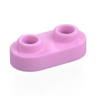 Plate Special 1 × 2 Rounded with 2 Open Studs Bright Pink