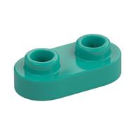 Plate Special 1 × 2 Rounded with 2 Open Studs Dark Turquoise