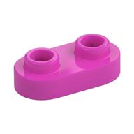 Plate Special 1 × 2 Rounded with 2 Open Studs Dark Pink