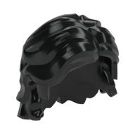 Hair Mid-Length Wavy with Center Part and Sidelocks Schwarz