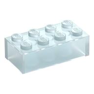 Brick 2 × 4 without Cross Supports [Modern] Opal Trans-Clear