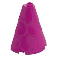 Tower Roof 2 × 4 × 4 Half Cone Shaped with Roof Tiles Magenta