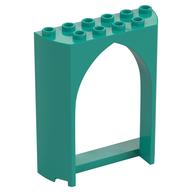 Panel 2 × 6 × 6 with Gothic Arch Dark Turquoise
