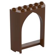 Panel 2 × 6 × 6 with Gothic Arch Reddish Brown