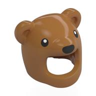 Costume / Mask, Bear, Face Opening with Black Eyes, Nose print Mittelnougat