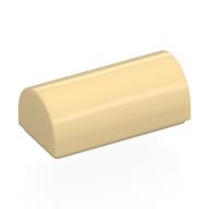 Brick Curved 1 × 2 × 2/3 Double Curved Top, No Studs Tan
