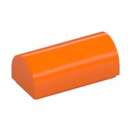 Brick Curved 1 × 2 × 2/3 Double Curved Top, No Studs Orange