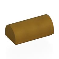 Brick Curved 1 × 2 × 2/3 Double Curved Top, No Studs Pearl Gold