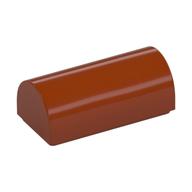 Brick Curved 1 × 2 × 2/3 Double Curved Top, No Studs Dark Orange