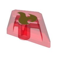 Tile Special 1 × 2 Diamond with Elemental Fire Print Trans-Red