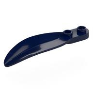 Plant, Leaf 2 × 6 × 1 with 2 Studs Dark Blue