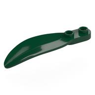 Plant, Leaf 2 × 6 × 1 with 2 Studs Dark Green