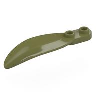 Plant, Leaf 2 × 6 × 1 with 2 Studs Olive Green