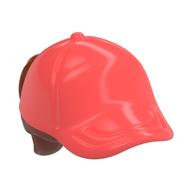 Hair and Hat / Cap, Ponytail Dark Orange Print Koralle