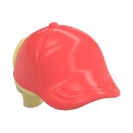 Hair and Hat / Cap, Ponytail Bright Light Yellow Print Coral
