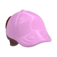 Hair and Hat / Cap, Ponytail Red Print Bright Pink