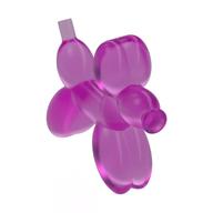 Balloon Dog Transparent-Dunkelrosa