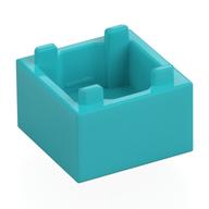 Container Box 2 × 2 × 1 [Plain] Mittelazur