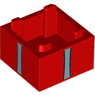 Container Box 2 × 2 × 1 with Medium Blue Ribbon (Present) print Rot