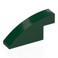 Brick Curved 1 × 4 × 1 2/3 No Studs Dark Green