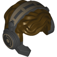Hair with Headset and Ski Speeder Pilot Print Dunkelbraun