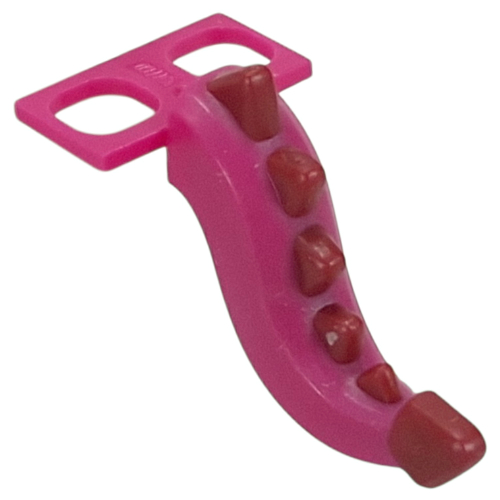 Minifig Hipwear Tail Dragon with Dark Red Scales and Spikes pattern Magenta