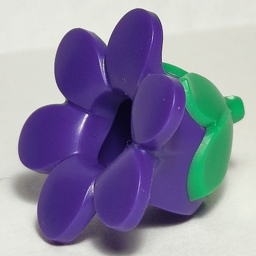 Costume / Mask, Flower with Bright Green Stem Dark Purple