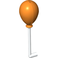 Balloon with White String [Plastic] Orange