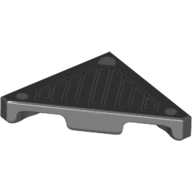 Tile 45° Cut 2 × 2 with Grill Print Black