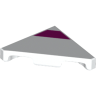 Tile 45° Cut 2 × 2 (Triangle) with Dark Pink Stripe in 